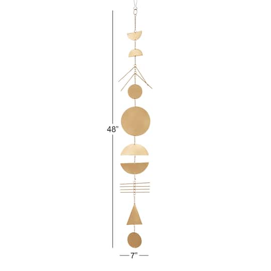 48" Gold Metal Eclectic Wind Chime, 2ct.